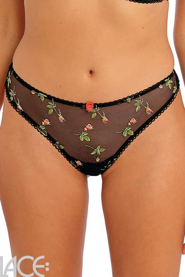 Lace Freya Lingerie Rose Blossom Brasiliansk G Streng Black Lace Dk